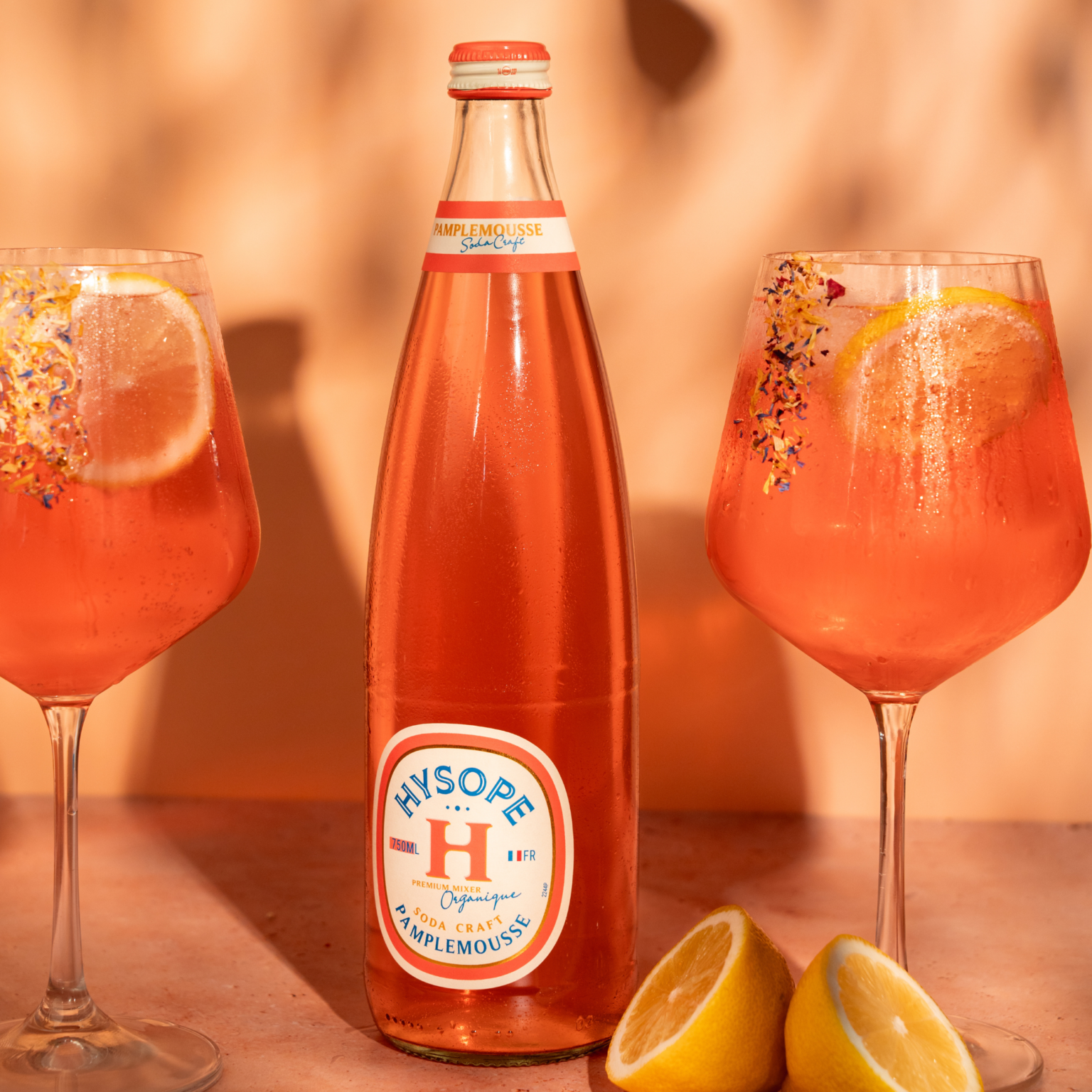 Cocktail Spritz Rosé au Soda Craft Pamplemousse Hysope grand format