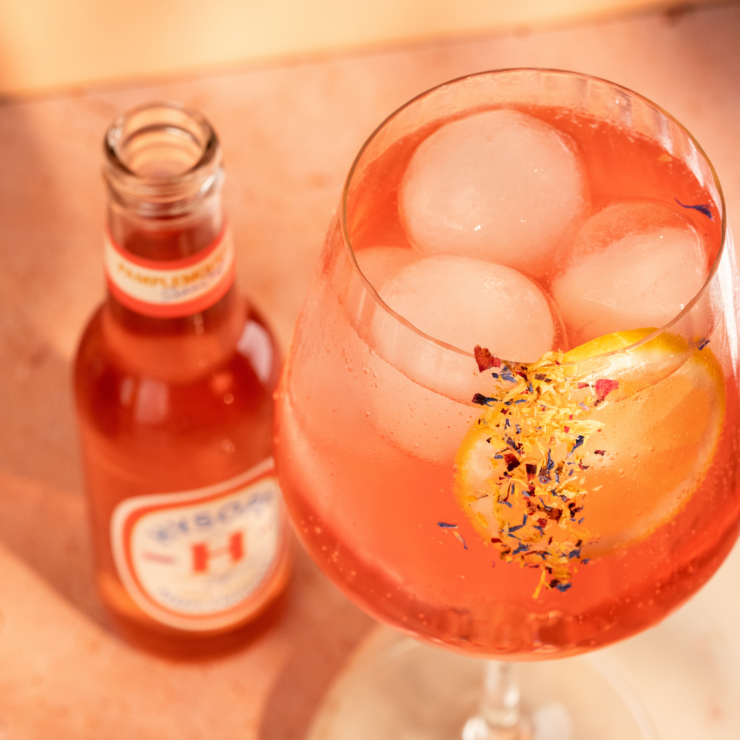 Cocktail Spritz Rosé Pamplemousse Hysope