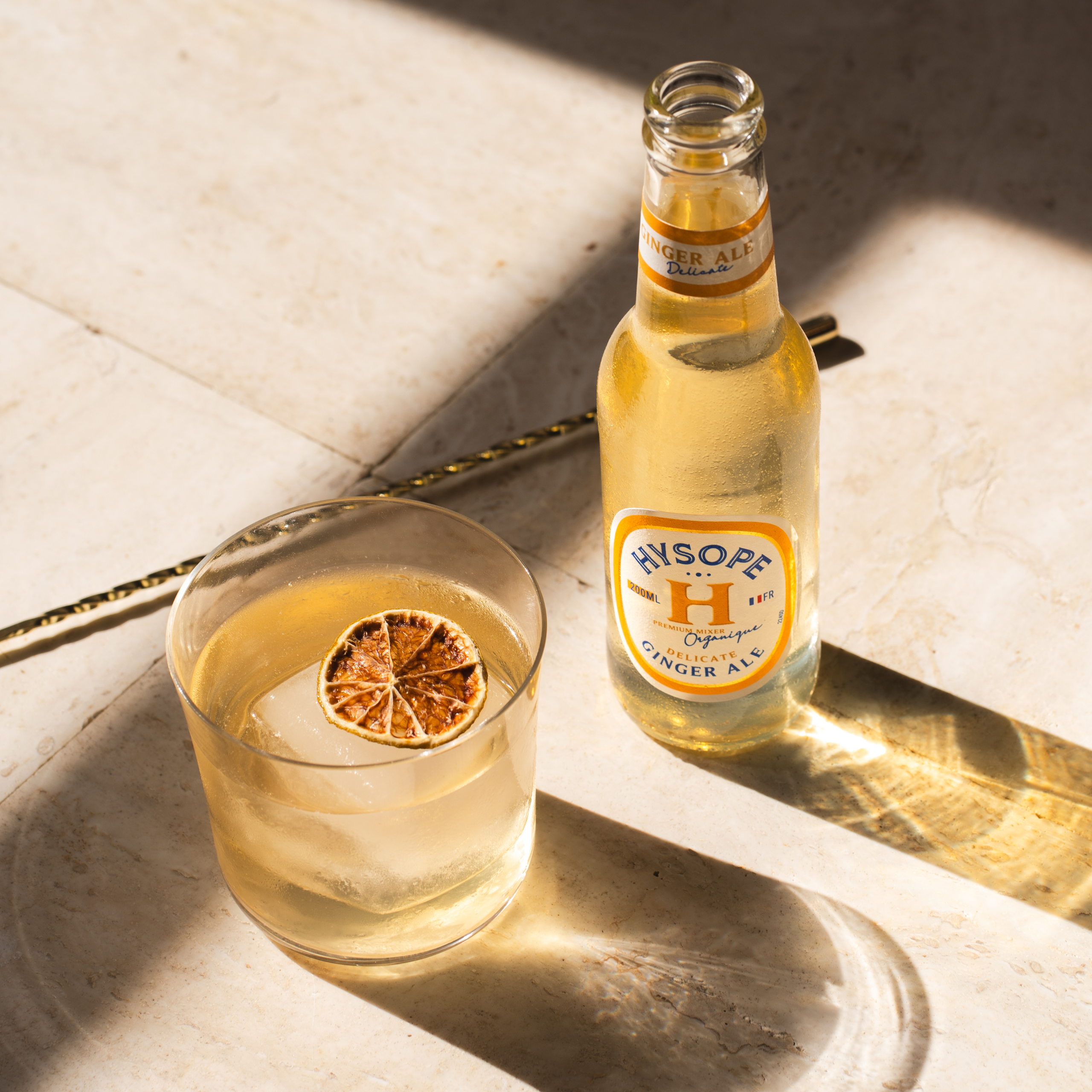 Cocktail Whisky Ginger Ale Délicate Hysope