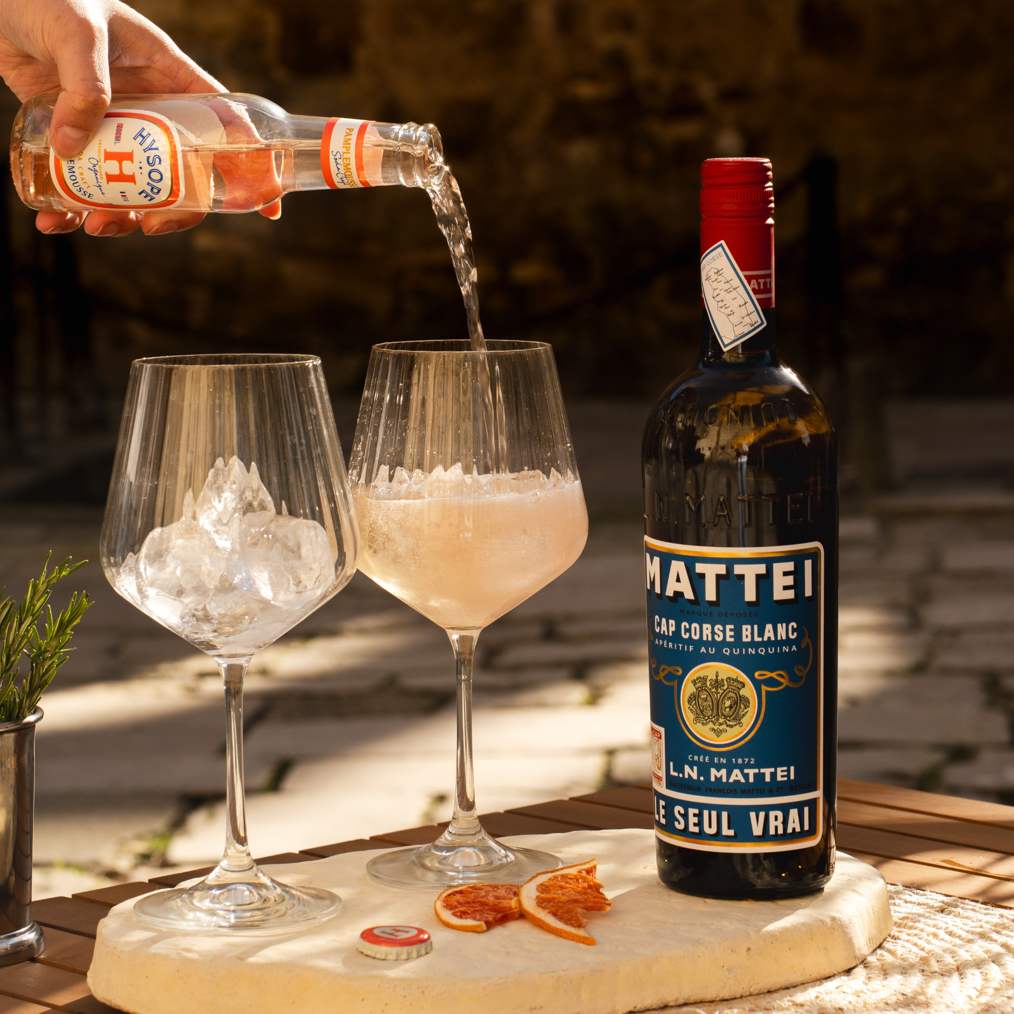 Le Cap Pamp', réalisation de ce cocktail frais et fruité signé Mattei et Hysope.