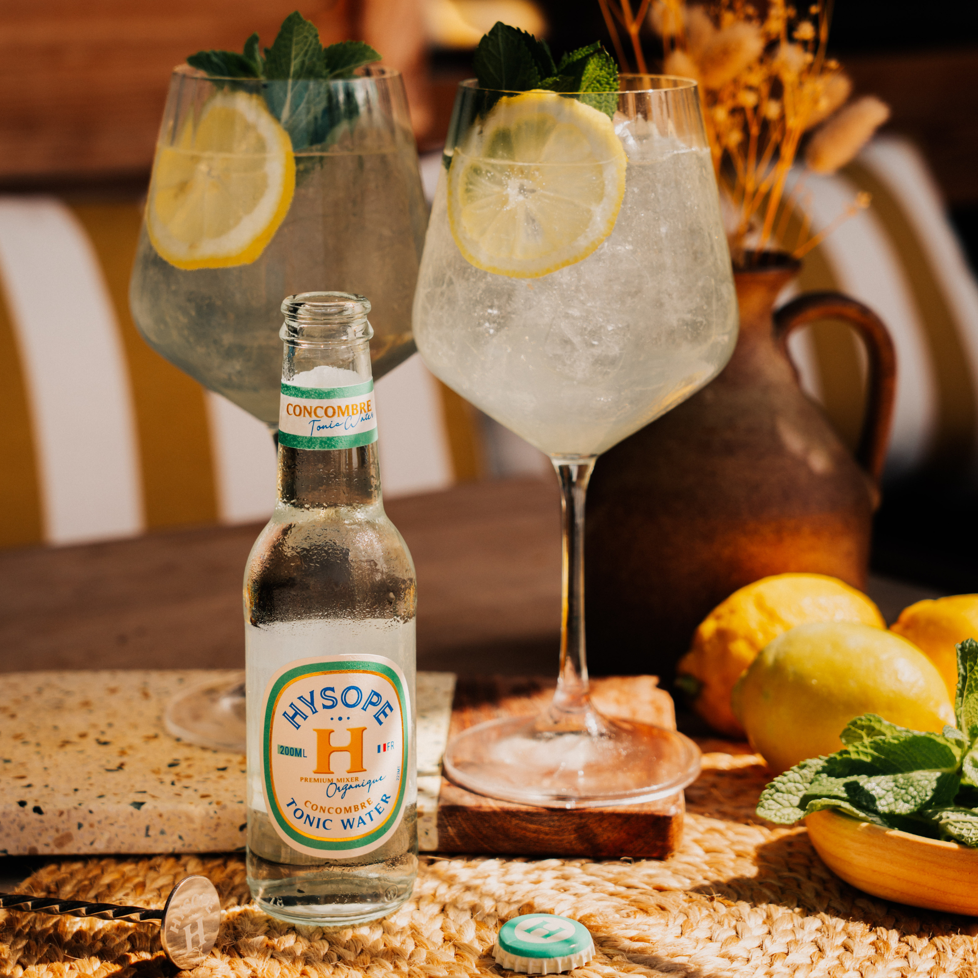 Twistez votre spritz à la française avec le Tonic Water Concombre Hysope et la liqueur Fleur de Sureau Sauvage Giffard