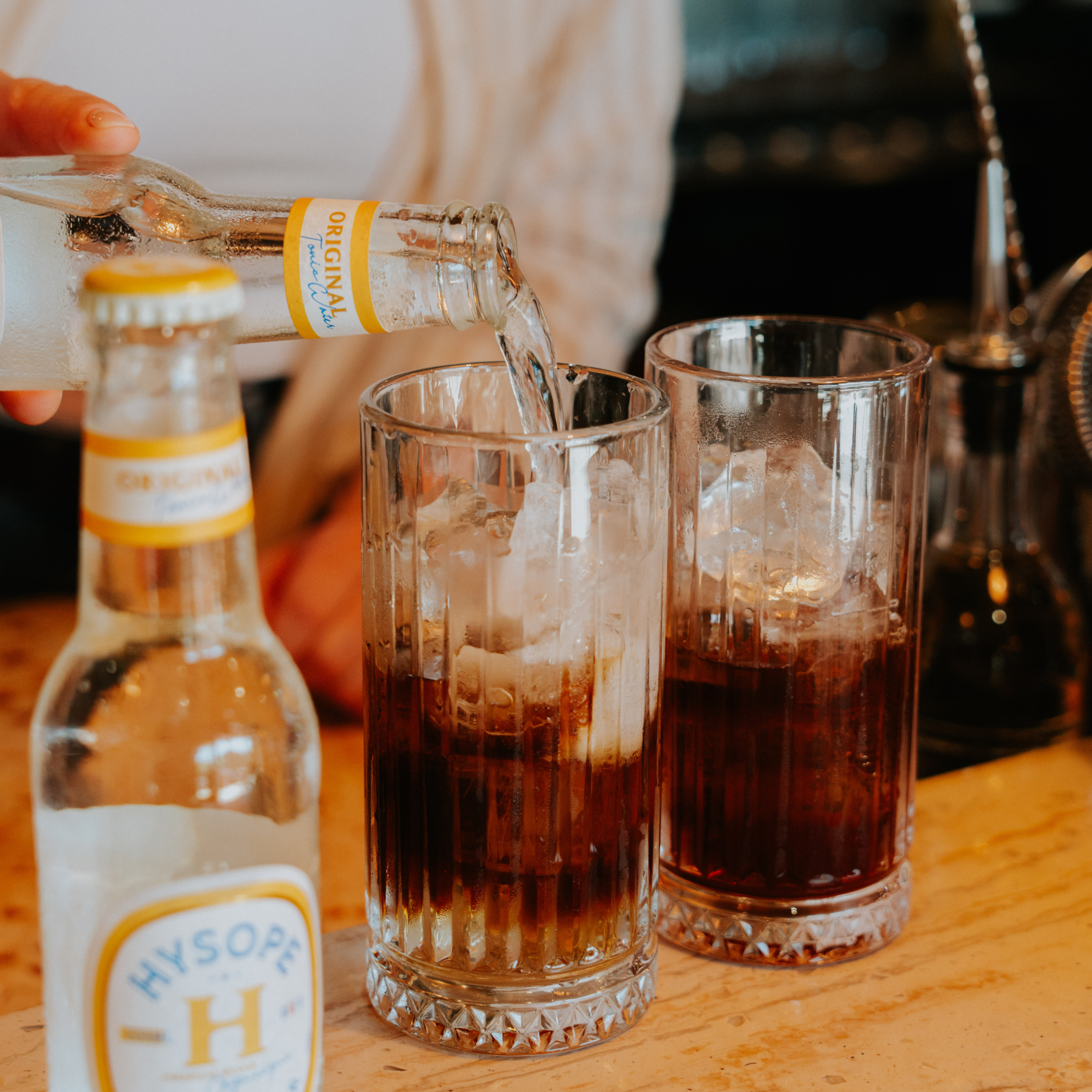 Topping du tonic original Hysope sur les liqueurs Giffard